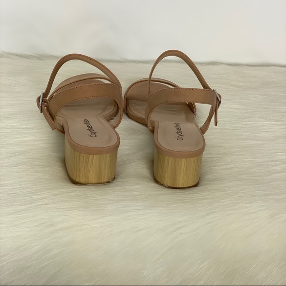 Women’s block open toe ankle strap heeled sandals - Picture 3 of 10